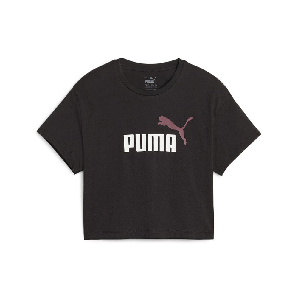 

Футболка с коротким рукавом Puma Girls Logo Cropped, черный