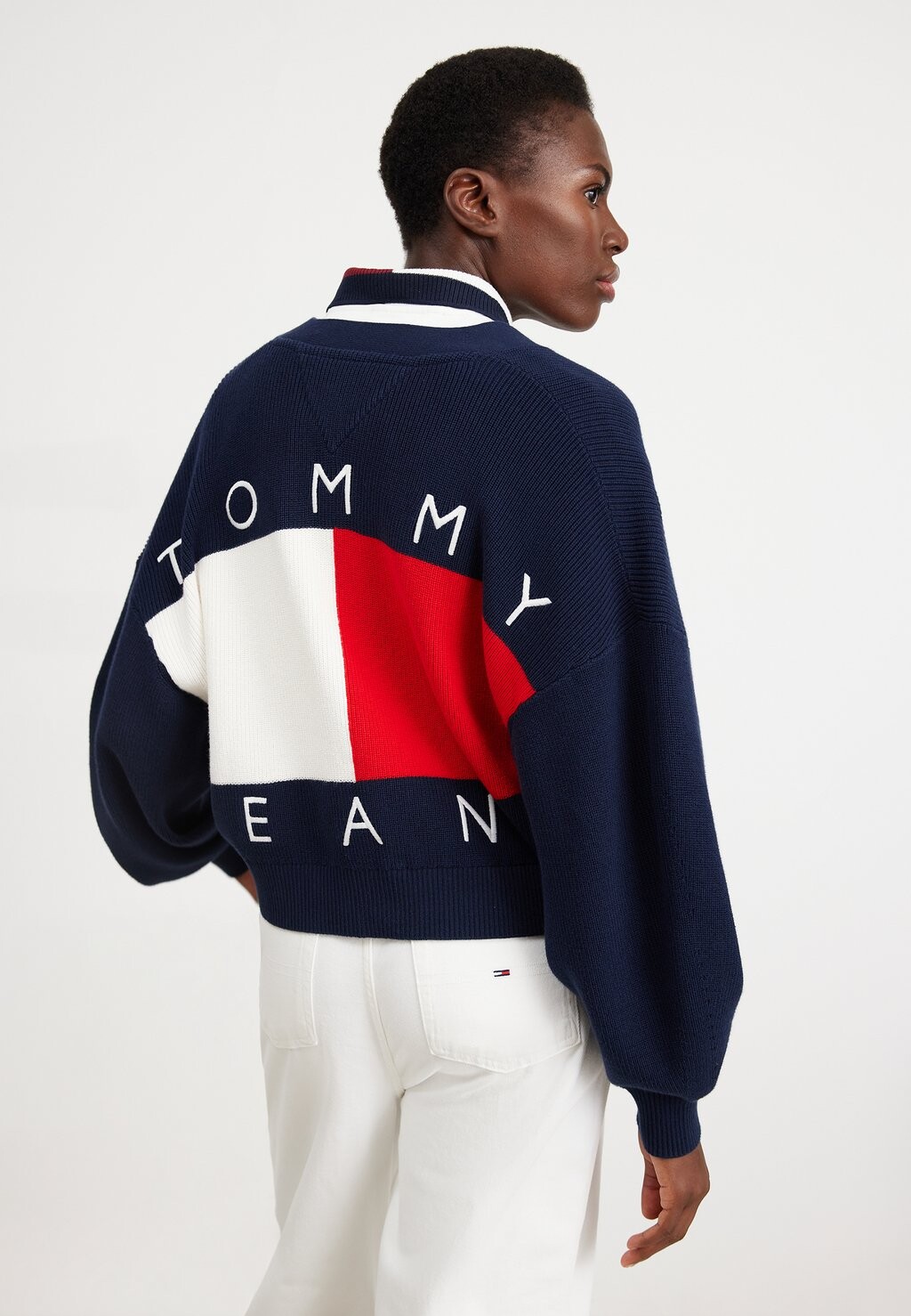 

Кардиган Flag Badge Cardigan Tommy Jeans, цвет dark night navy