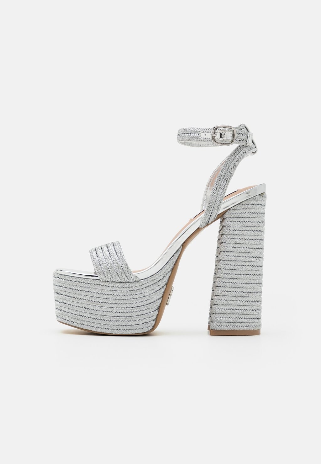 Босоножки на высоком каблуке LAYERED Steve Madden, цвет silver