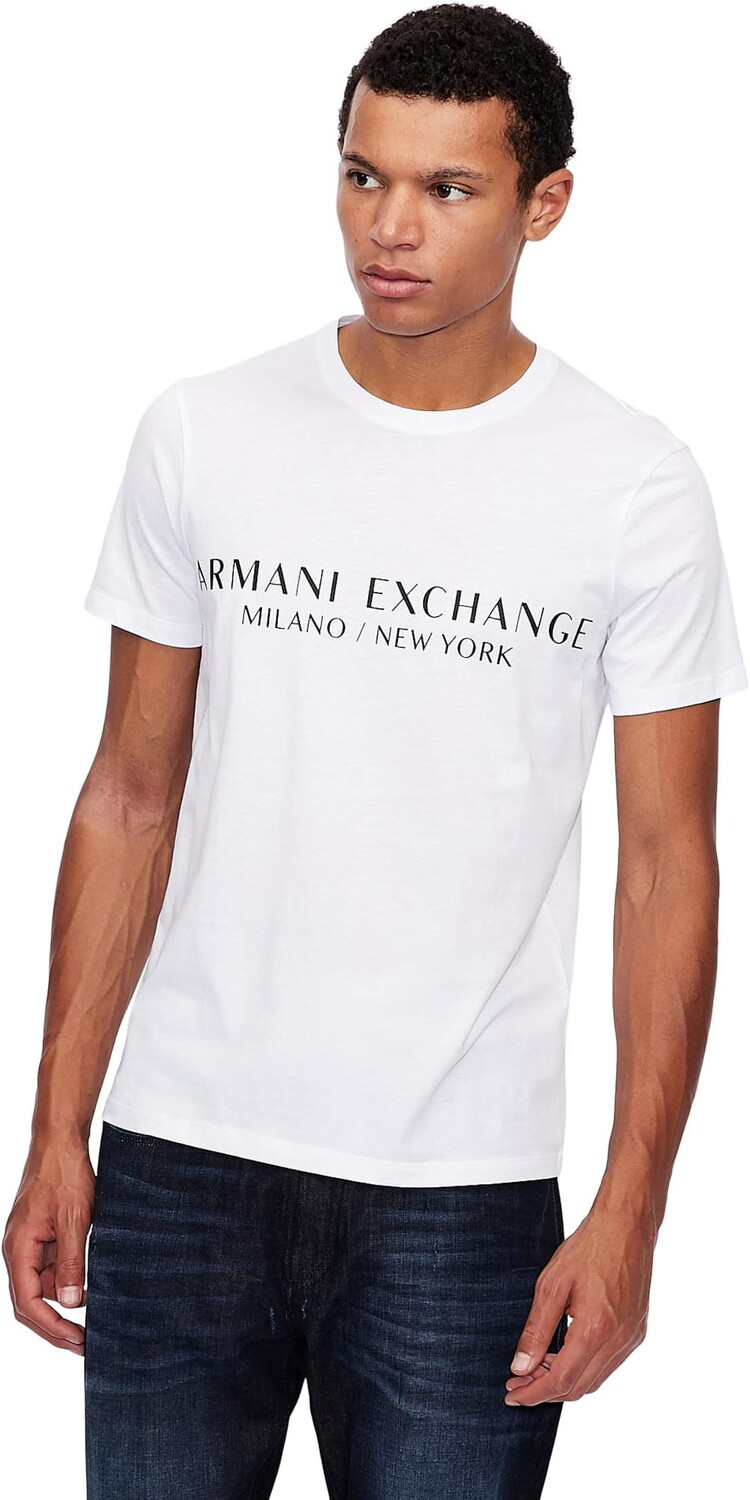 

Футболка с логотипом Milano/New York Armani Exchange, белый