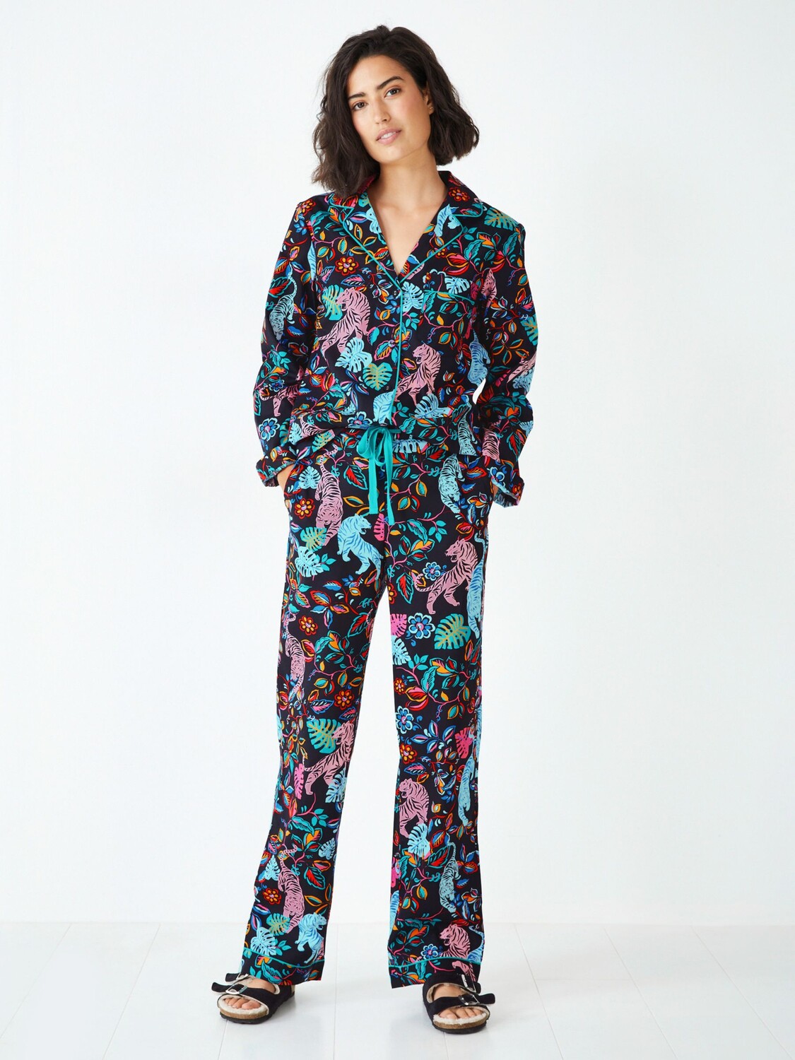 

Пижамный комплект hush Isla Tropical Shirt, черный/мульти