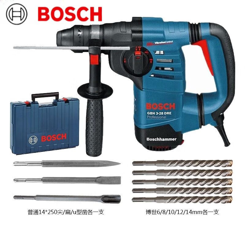 Электроперфоратор Bosch GBH3-28DRE, 800W + комплект сверл