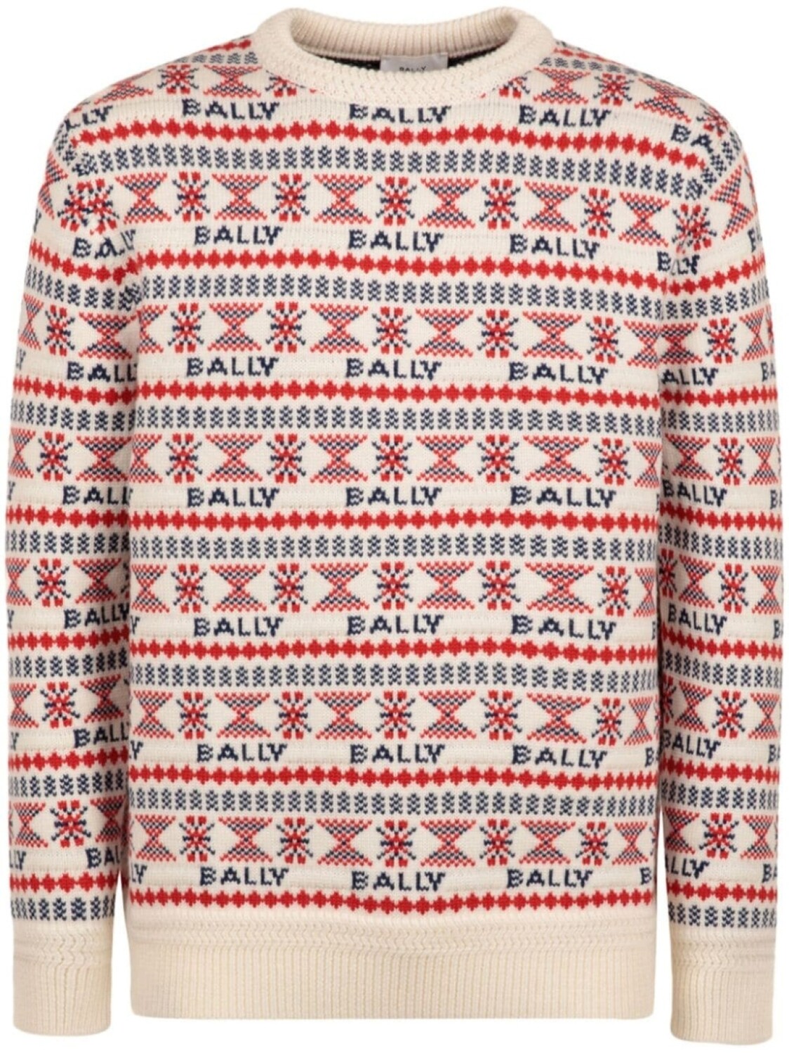 

Bally шерстяной джемпер с узором, серый