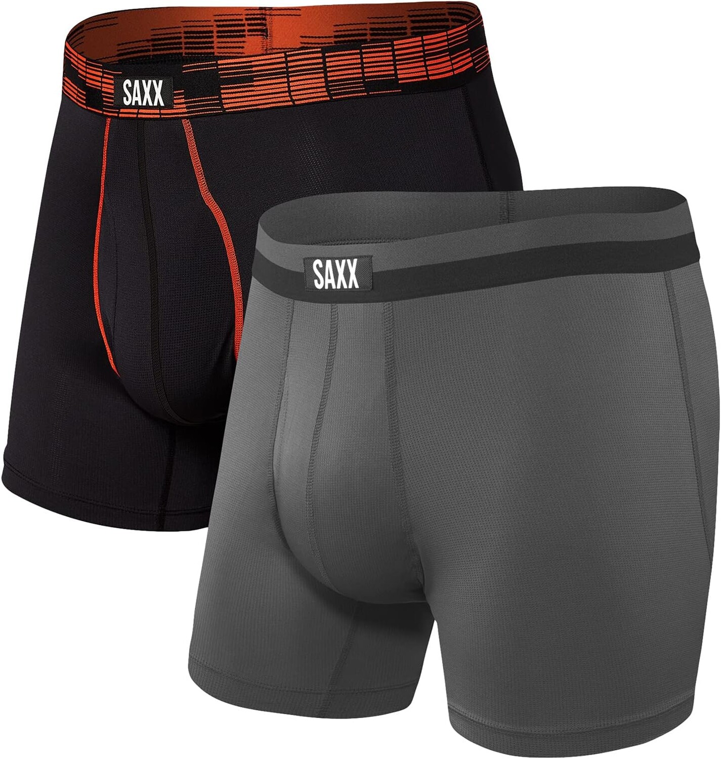 

Набор из 2 трусов-боксеров Sport Mesh Fly SAXX UNDERWEAR, цвет Black Digi DNA/Graphite