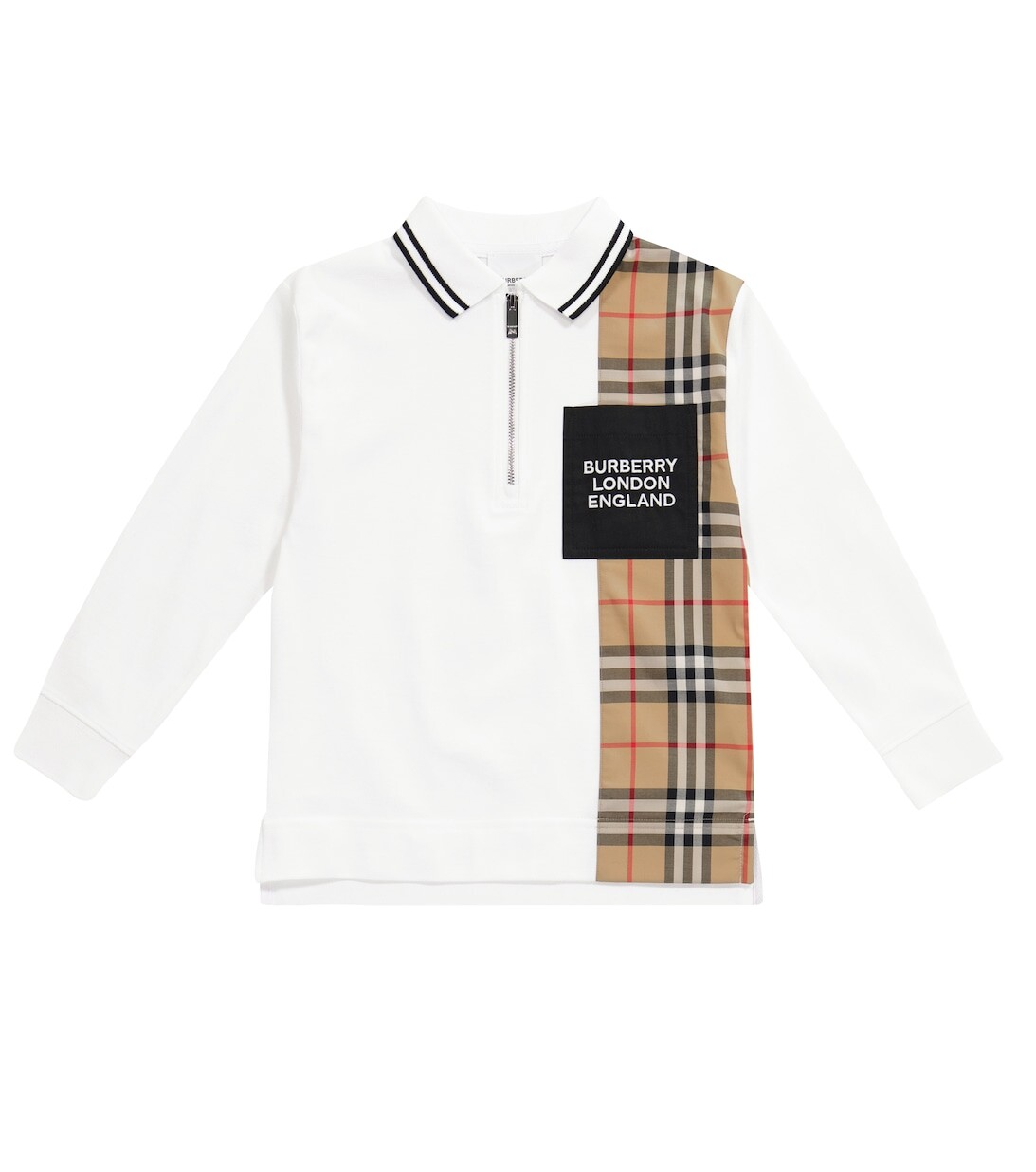 

Рубашка поло из хлопка в клетку Vintage Check Burberry, белый