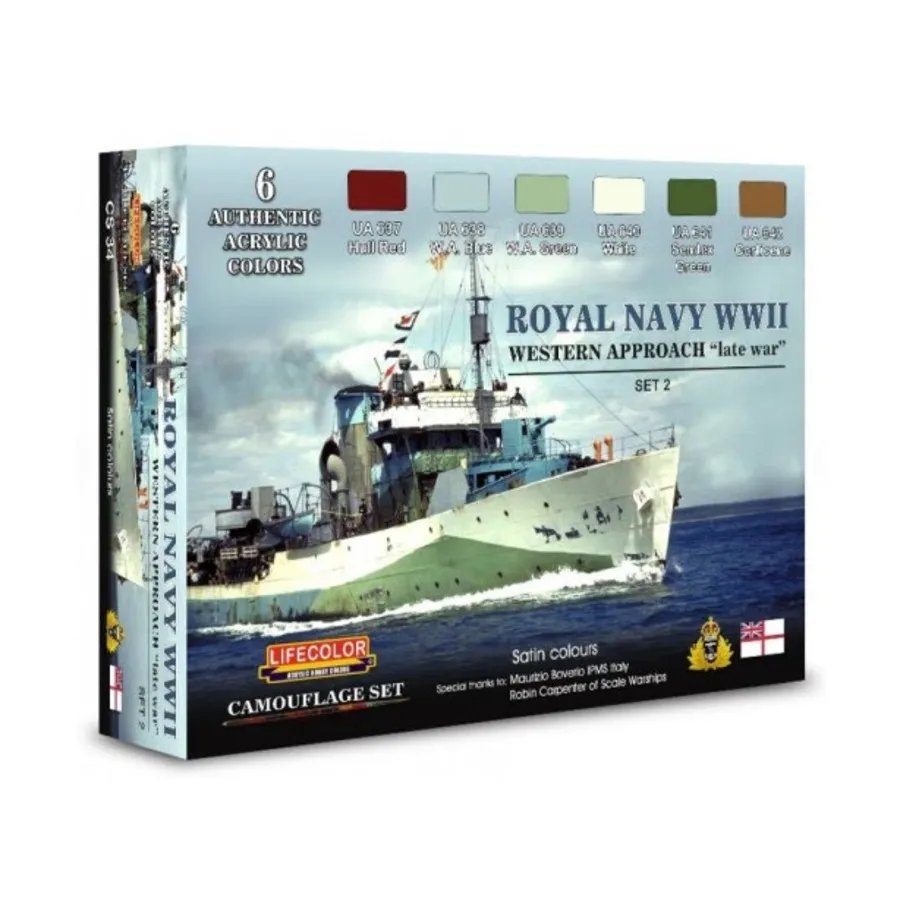 

Набор № 2 Королевского флота времен Второй мировой войны, Naval Paint Sets (Lifecolor)