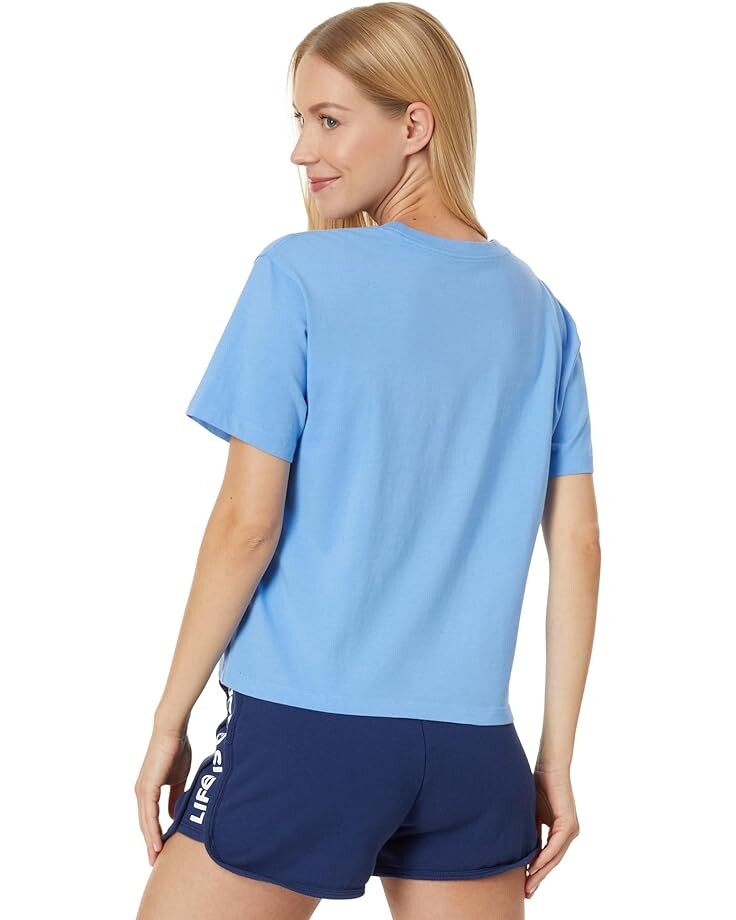

Футболка Life is Good Tribal Sun Short Sleeve Boxy Crusher Tee, цвет Cornflower Blue