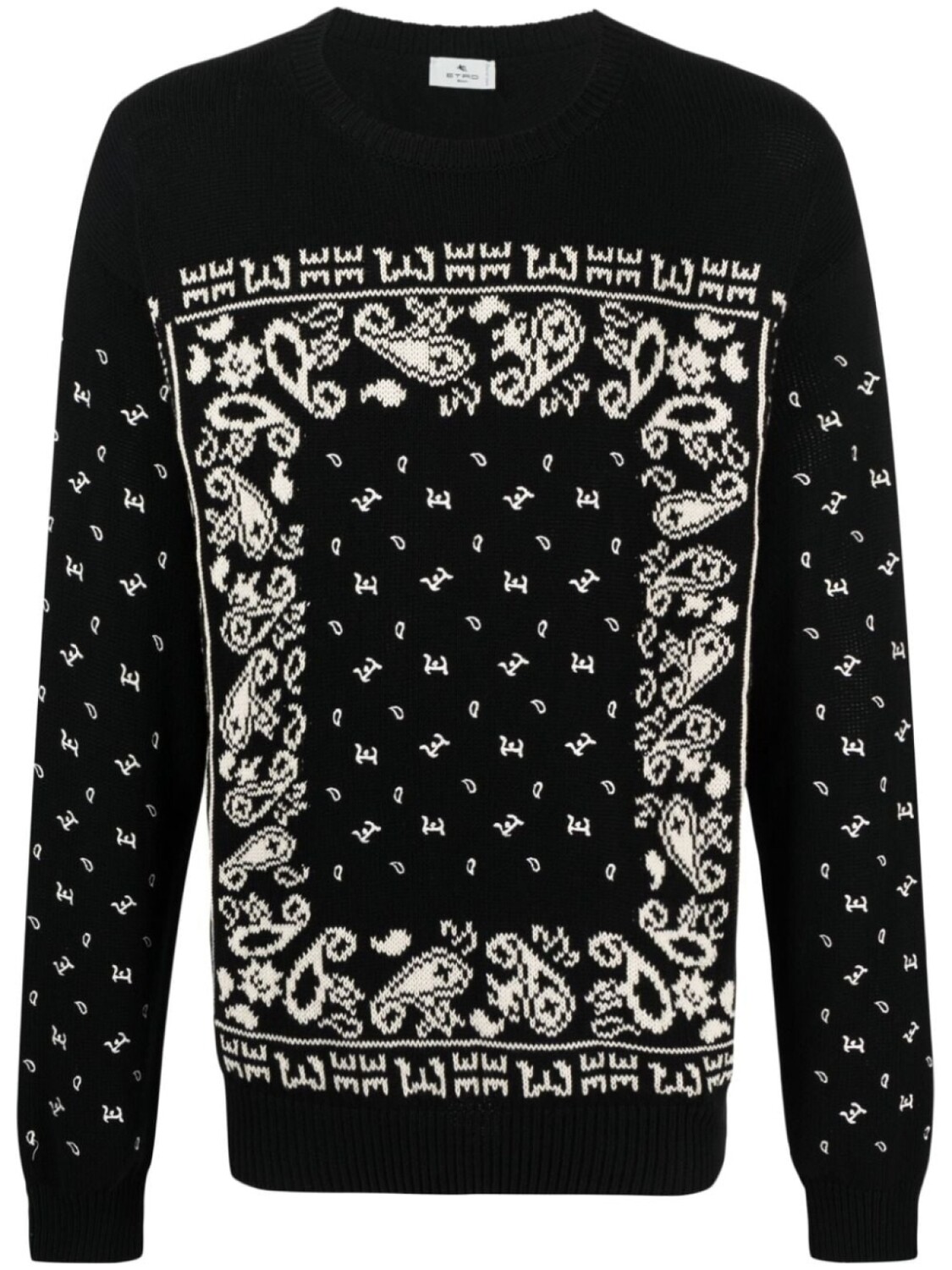 

ETRO джемпер с вышивкой, черный