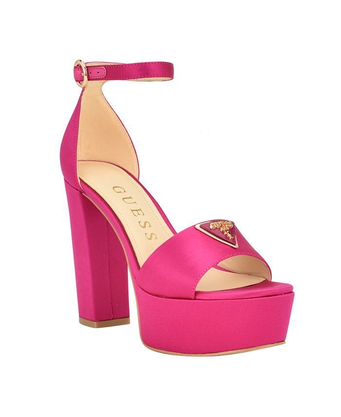 Женские жаккардовые сандалии на платформе из двух частей Seton GUESS, розовый