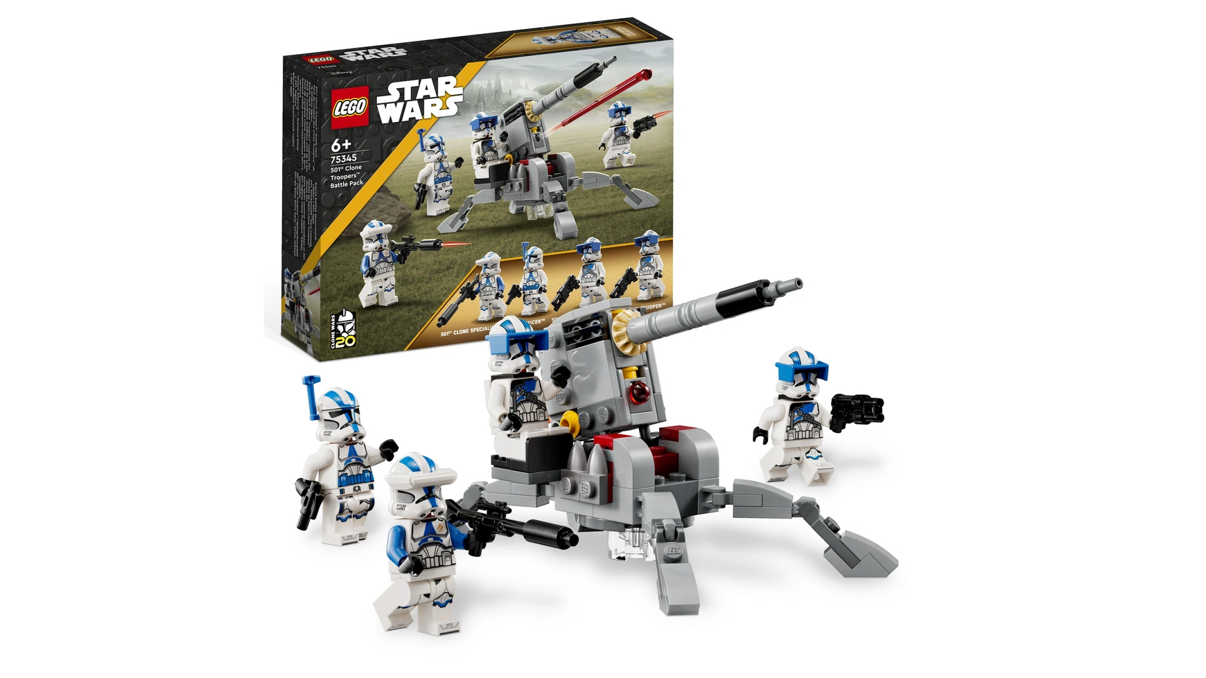 Lego Star Wars Боевой набор солдат-клонов 501-го года с фигурками lego star wars executor super star destroyer 75356 звездный суперразрушитель палач