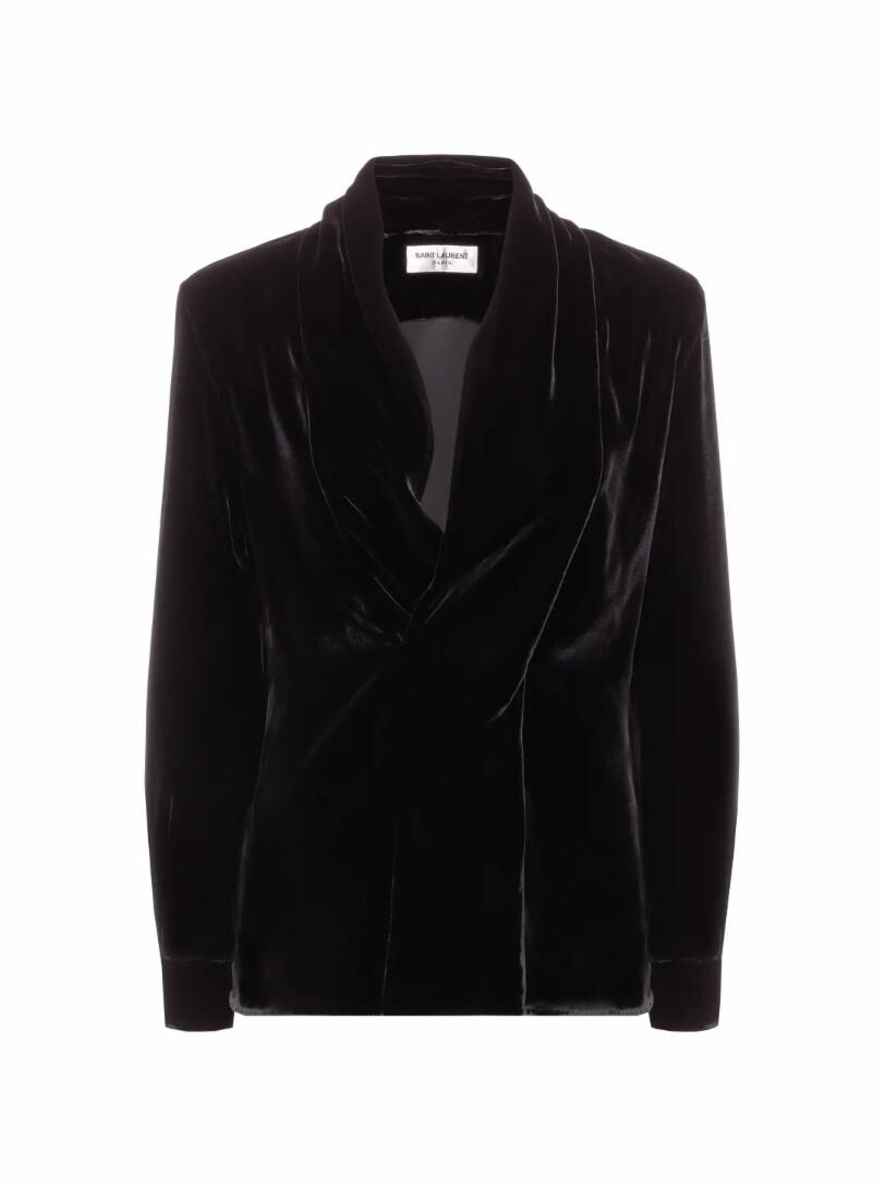 

Велюровая блузка Saint Laurent
