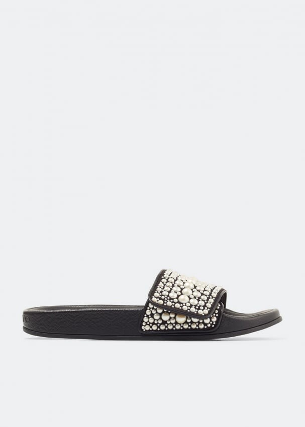 

Шлепанцы JIMMY CHOO Fitz slides, черный