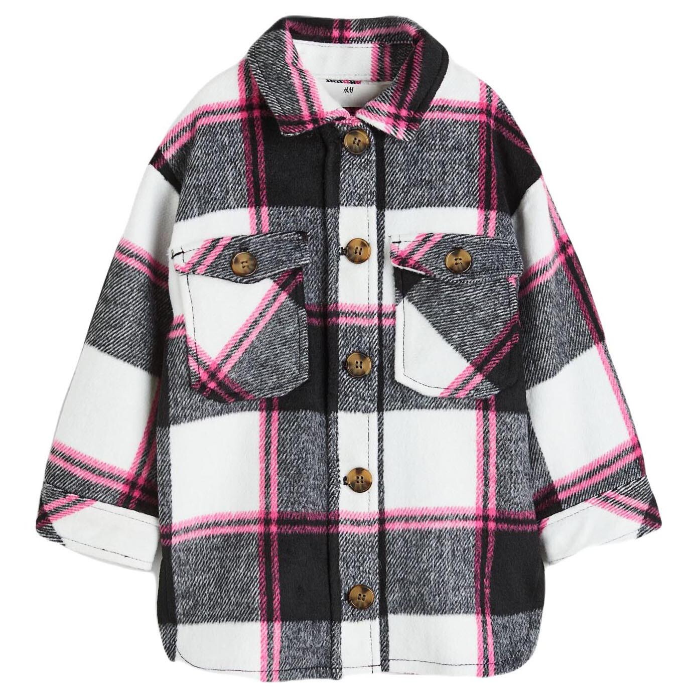 

Куртка-рубашка H&M Plaid, розовый