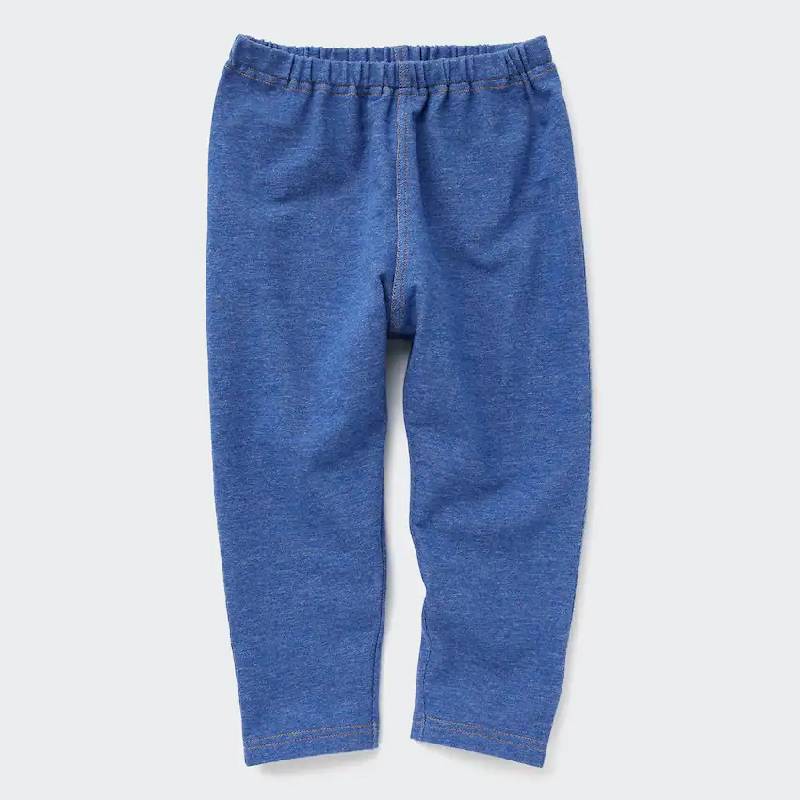 Легинсы для малышей Uniqlo Toddler Denim-Like Relaxed, синий брюки uniqlo cotton denim relaxed fit синий