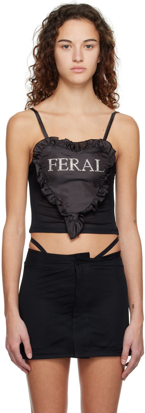

Эксклюзивная черная майка SSENSE 'Feral' Praying