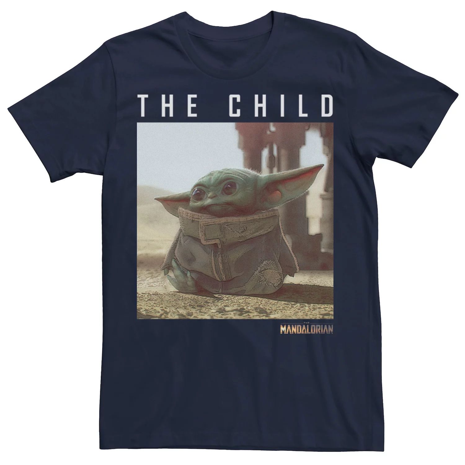 Мужская футболка с текстовым портретом «Звездные войны», «Мандалорец, дитя» или «Малышка Йода» Star Wars, синий мужская футболка с мячом звездные войны мандалорец дитя и малышка йода star wars светло синий