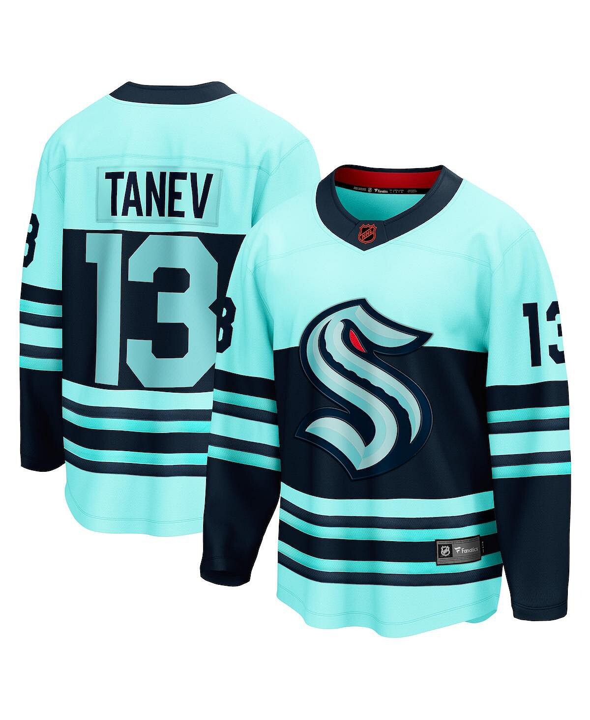 

Мужская фирменная футболка brandon tanev teal seattle kraken special edition 2.0 breakaway player jersey Fanatics, бирюзовый