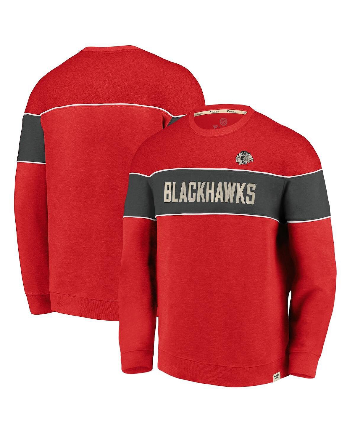 

Мужская красная толстовка chicago blackhawks varsity reserve с фирменной отделкой меланжевым принтом Fanatics, мульти