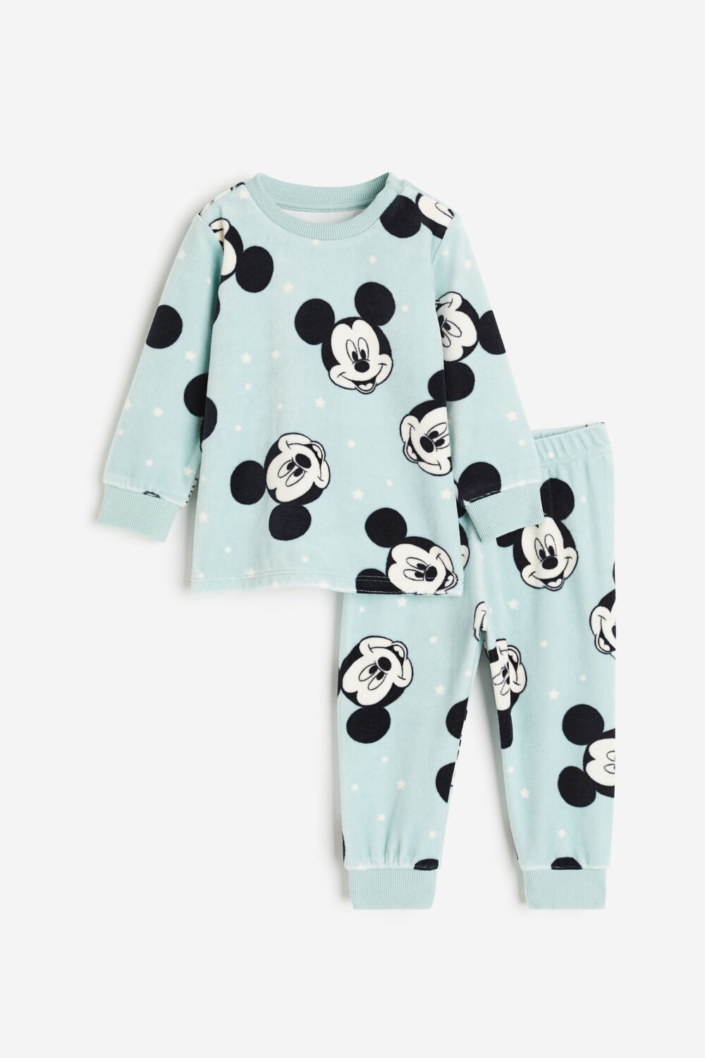 

Пижамный комплект H&M Disney Mickey Mouse Patterned Velour, 2 предмета, светло-бирюзовый