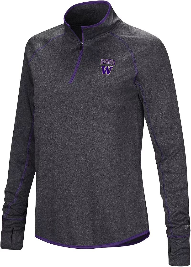 

Colosseum Женский черный пуловер Washington Huskies с молнией