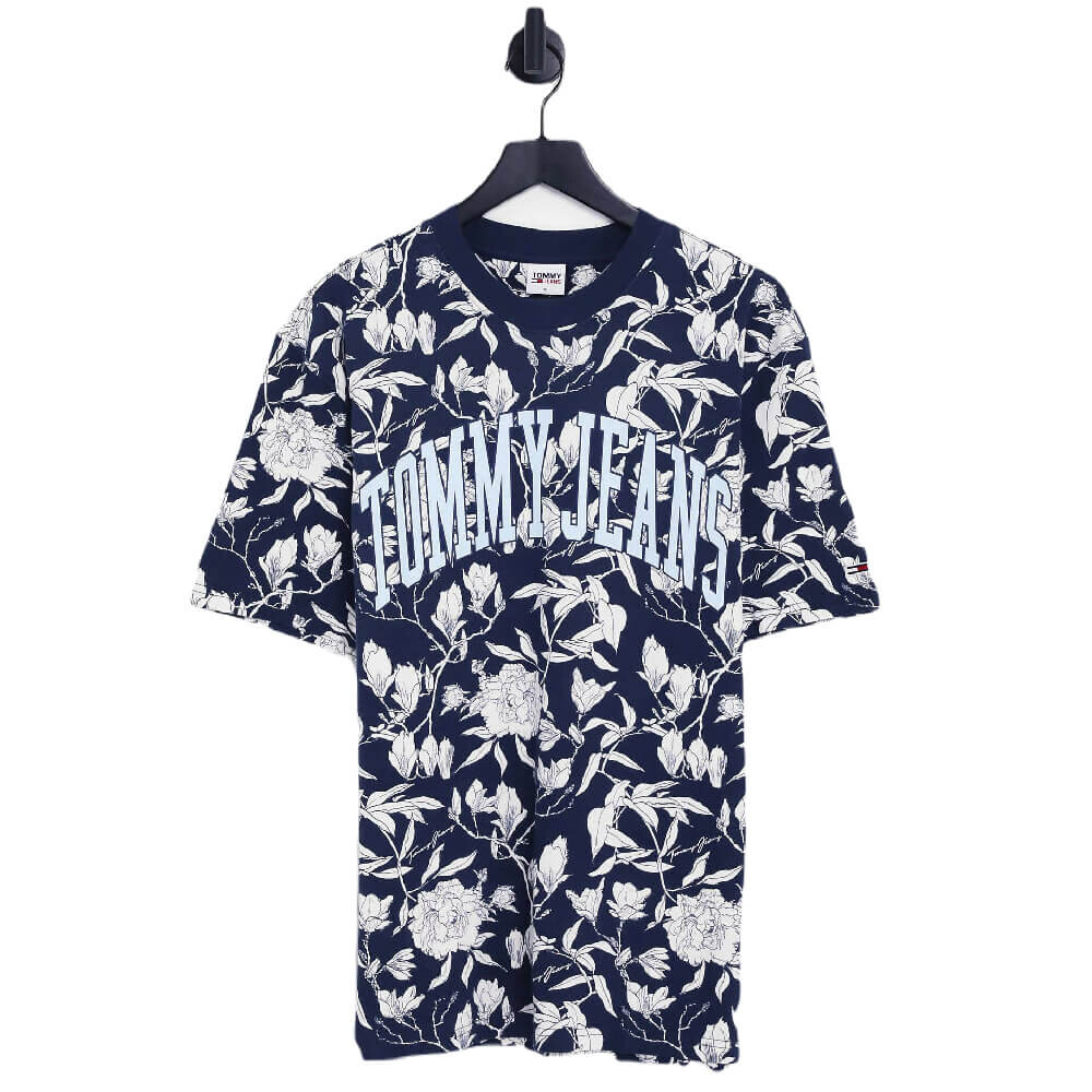 

Футболка Tommy Jeans Cotton Collegiate Logo, темно-синий/серый