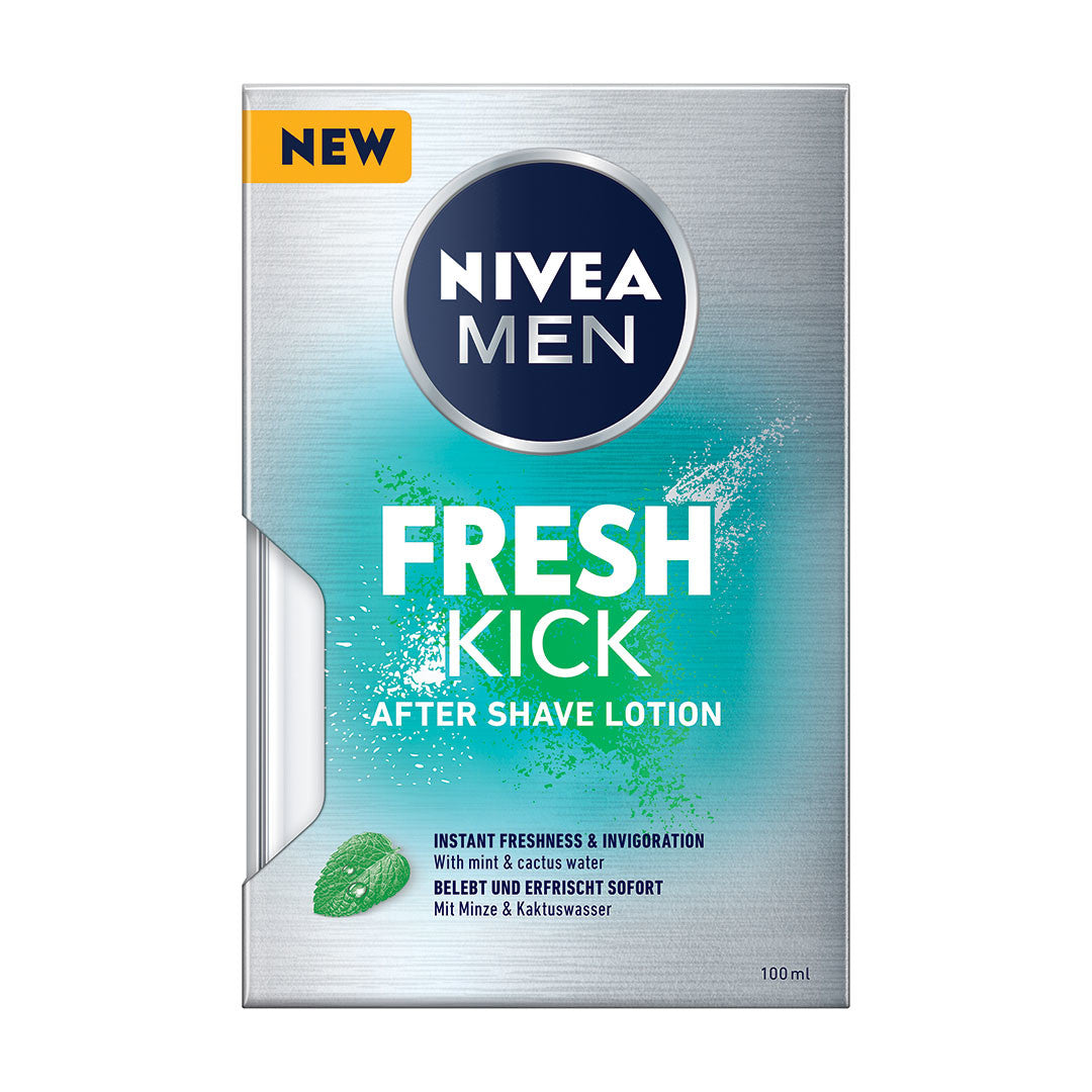 Nivea Men Fresh Kick освежающий лосьон после бритья 100мл лосьон после бритья приятная свежесть с мятой nivea men fresh kick 100 мл