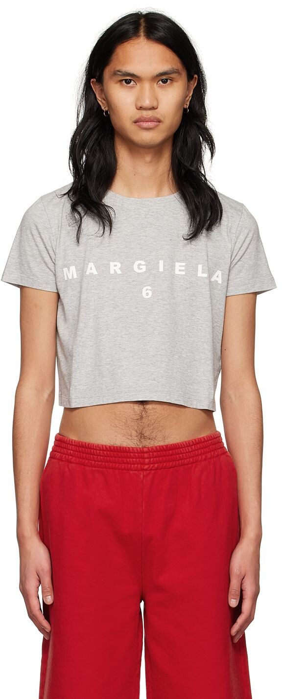 

SSENSE Эксклюзивная серая хлопковая футболка MM6 Maison Margiela