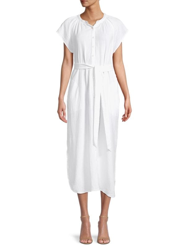 Платье-миди Rd Style однотонное тканое, белый фото