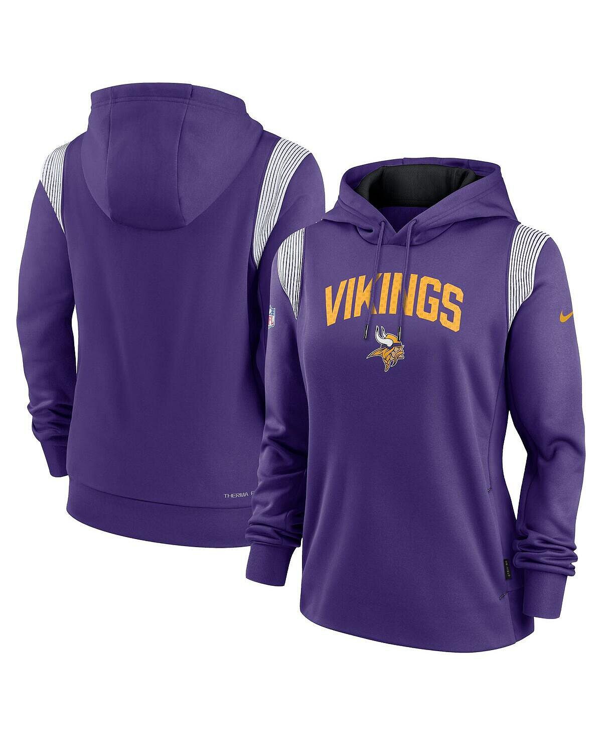 

Фиолетовая женская худи minnesota vikings sideline stack performance pullover Nike, фиолетовый