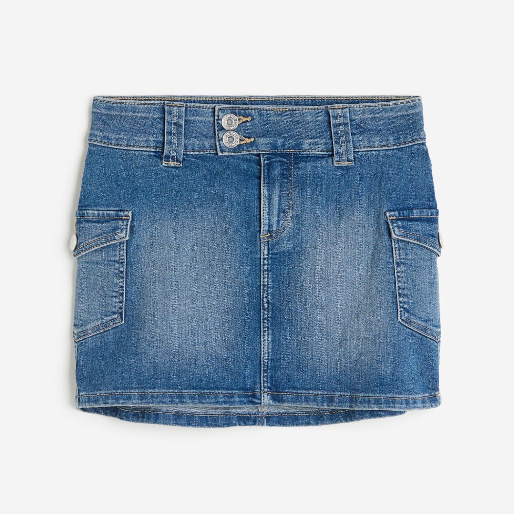 

Юбка H&M Kids Low-waisted Denim, синий