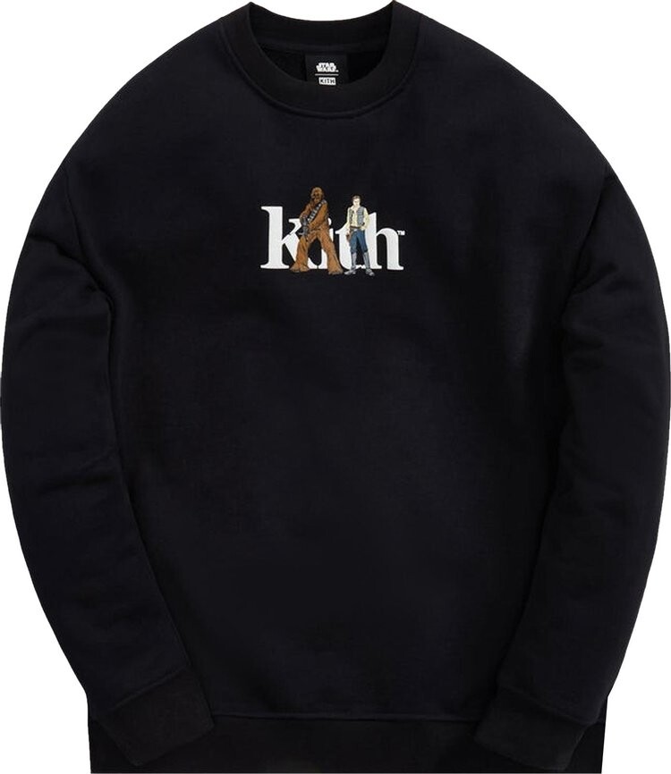 

Толстовка Kith For Star Wars Solo And Chewie Serif Crewneck 'Black', черный