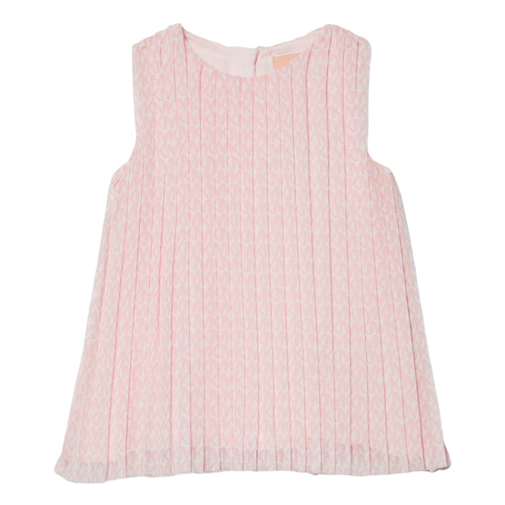 

Плиссированное платье для малышей Michael Kors Kids Logo Print, светло-розовый