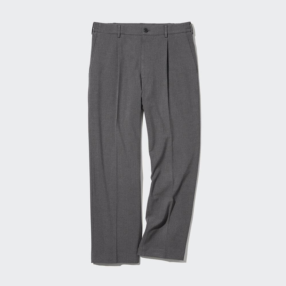 

Брюки Uniqlo Pleated Wide, серый