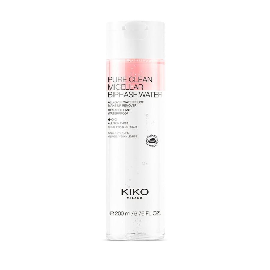 

KIKO Milano Pure Clean Micellar Biphase Water двухфазная мицеллярная жидкость для очищения лица вокруг глаз и губ 200мл