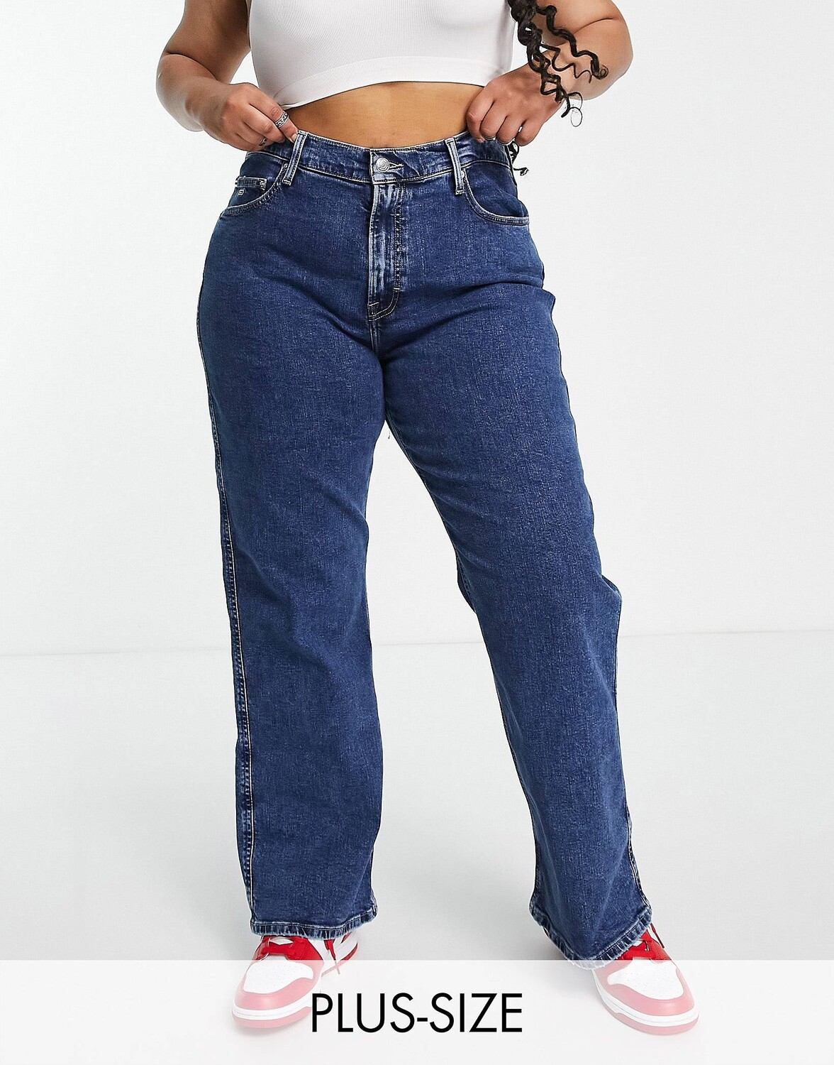 

Прямые джинсы средней потертости Tommy Jeans Plus