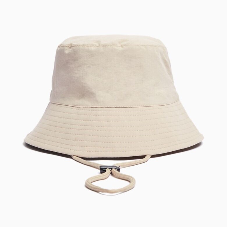

Панама Bershka Nylon Bucket With Straps, бежевый
