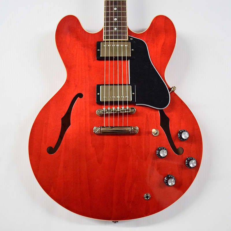 Полуакустическая электрогитара Gibson ES-335 2022 Sixties Cherry ES-335 Semi-hollowbody Electric Guitar burny rsa70 blk полуакустическая электрогитара с кейсом форма корпуса es 335 цвет черный