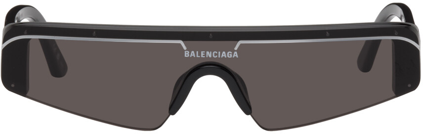 

Черные солнцезащитные очки-щиты Balenciaga