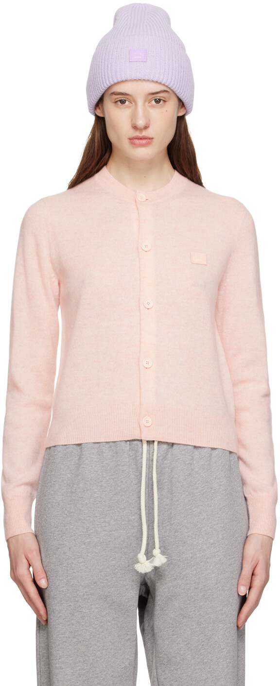

Розовый кардиган с нашивками Acne Studios