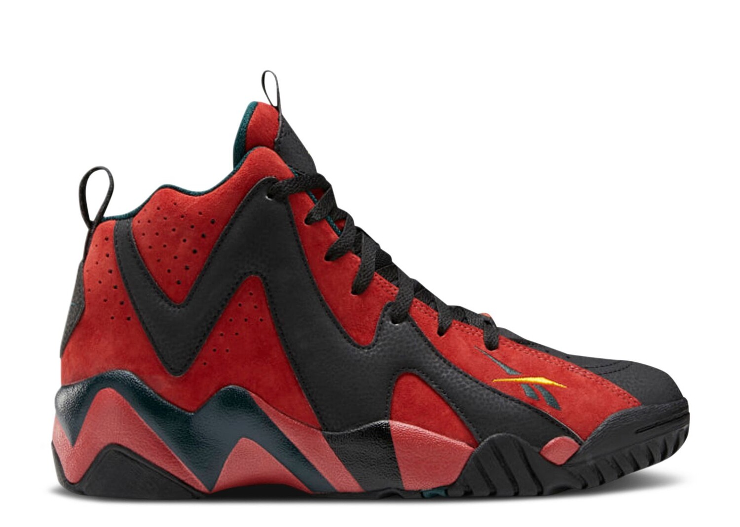 Кроссовки Reebok Kamikaze Ii Mid 'Sonics Alternate', красный верхний ложемент с отделкой кожей на 3 ствола