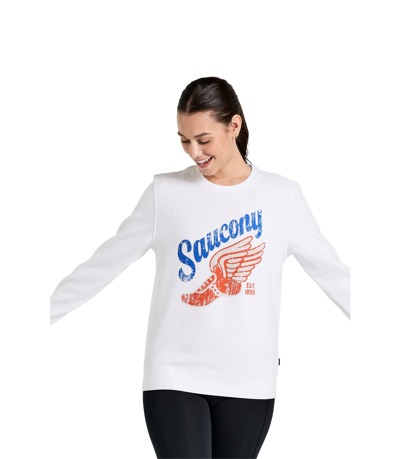 

Толстовка Saucony, Rested Crew, Белый