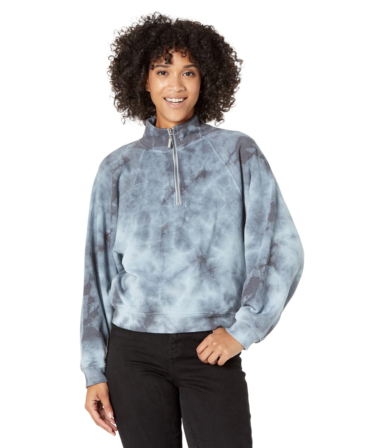 

Худи Lucky Brand, Sueded Fleece Half Zip, Серый