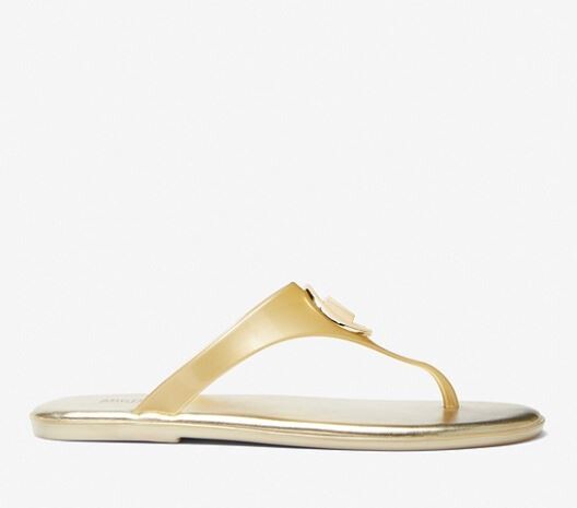 

Желейные сандалии металлик из ПВХ Michael Kors Michael Carmen Pvc Metallic Jelly, золотой