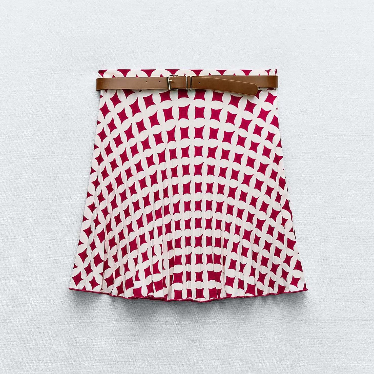 Юбка-мини Zara Printed With Pleats, мультиколор юбка zara printed mini мультиколор