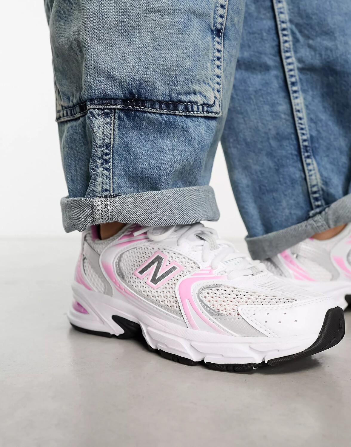 

Кроссовки New Balance 530, белый. розовый, Розовый;белый