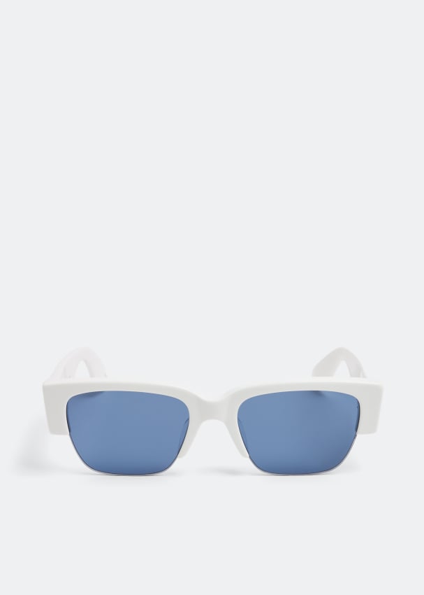 Солнечные очки ALEXANDER MCQUEEN Graffiti Slashed sunglasses, белый