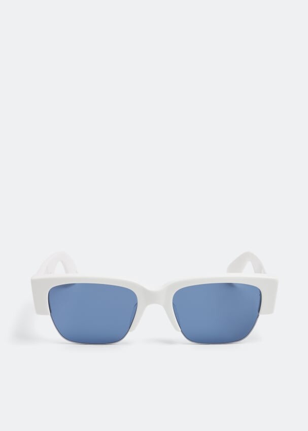 

Солнечные очки ALEXANDER MCQUEEN Graffiti Slashed sunglasses, белый