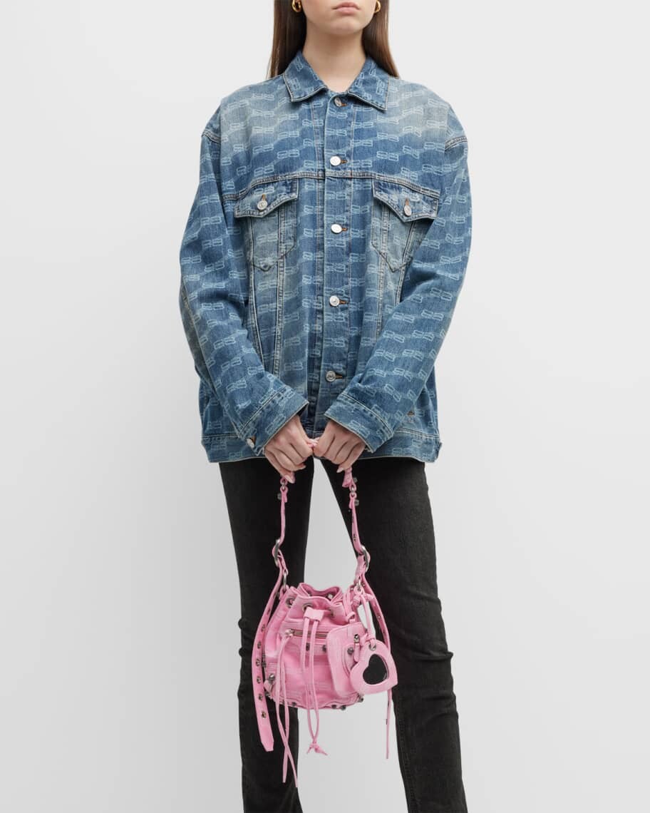 

Сумка-мешок Le Cagole XS с лазерной монограммой Balenciaga