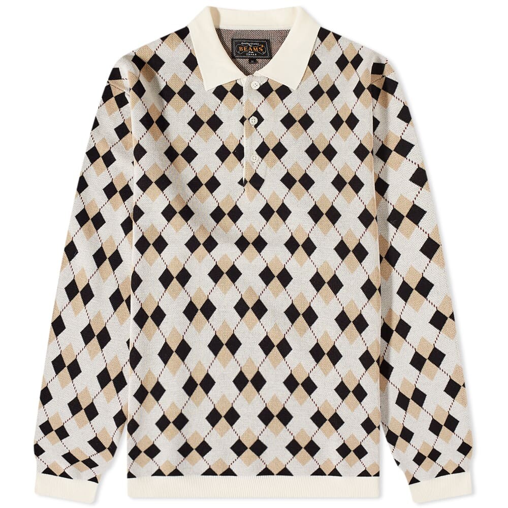 

Футболка Beams Plus Argyle 14G Knit Polo