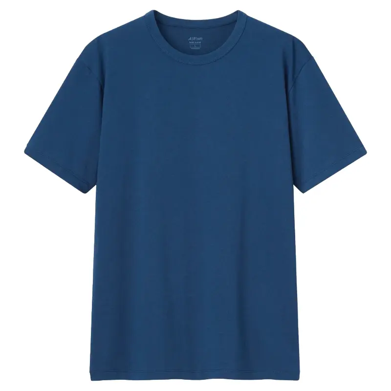 

Футболка Uniqlo Airism Cotton Crew Neck, синий